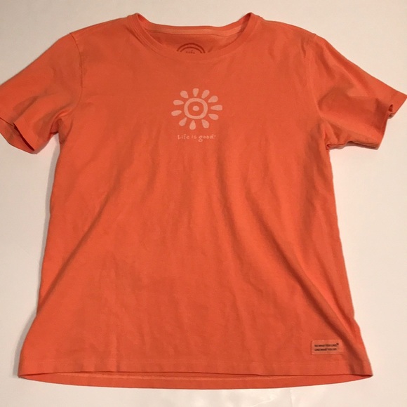 Life is good orange sunshine shirt top S - Picture 1 of 5
